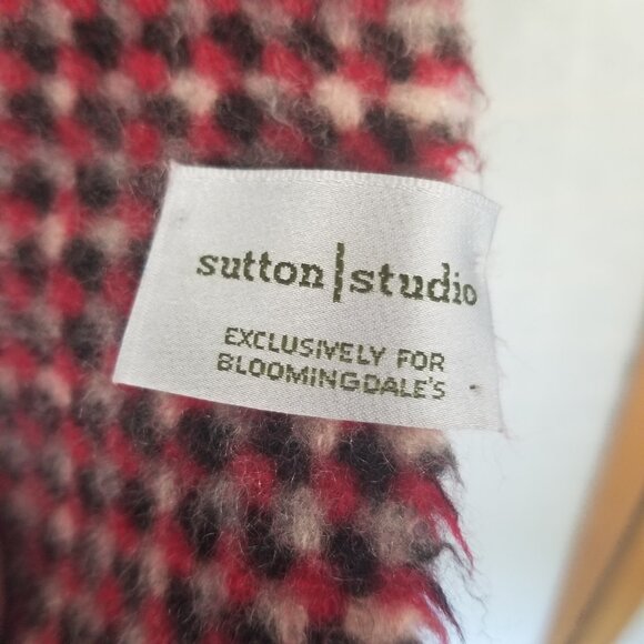 Men's Bloomingdales 100% Cashmere Plaid Scarf Shrunk READ - Picture 4 of 5